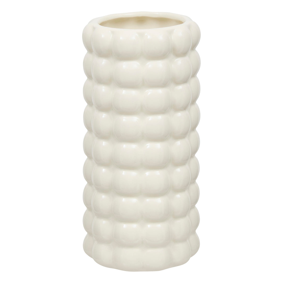 "Sky" Vase - Glazed Dolomite Cylinder with Sculpted Spheres