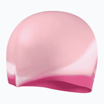 SPEEDO MULTI COLOUR SILICONE CAP JUNIOR OYSTER / WHITE / BLUSH