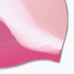 SPEEDO MULTI COLOUR SILICONE CAP JUNIOR OYSTER / WHITE / BLUSH