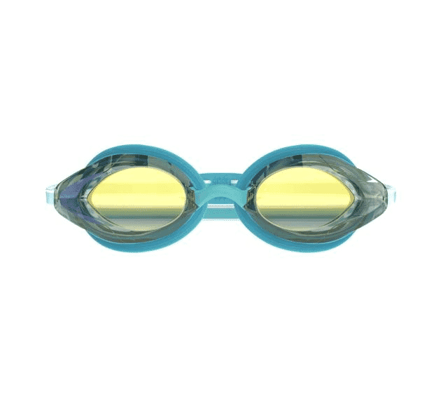 SPEEDO WOMENS VANQUISHER 3.0 MIRRORED BACHELOR BUTTON / CELESTE / GOLD MIRROR