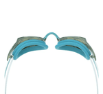 SPEEDO WOMENS VANQUISHER 3.0 MIRRORED BACHELOR BUTTON / CELESTE / GOLD MIRROR