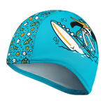SPEEDO PRINTED POLYESTER CAP CHIMA AZURE BLUE / FLURO GREEN