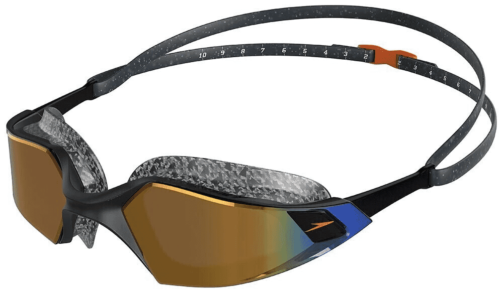 SPEEDO AQUAPULSE PRO MIRROR OXID GREY / BLACK / ORANGE GOLD