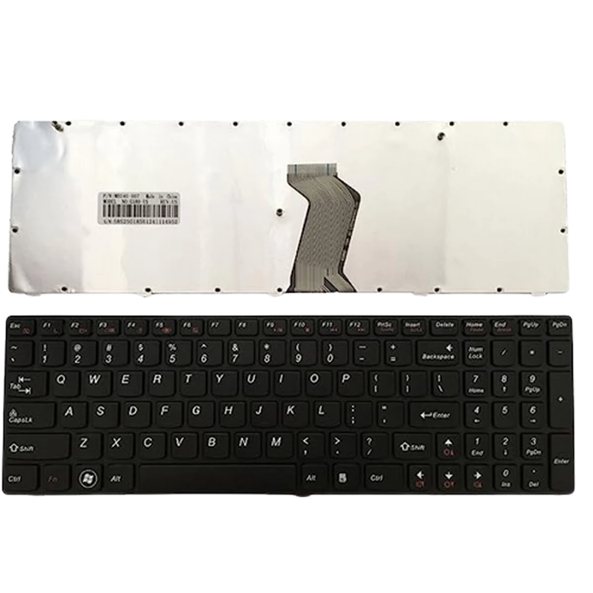 Keyboard Replacement for Lenovo G580; V580; Z580 - US/Arabic Layout - Black