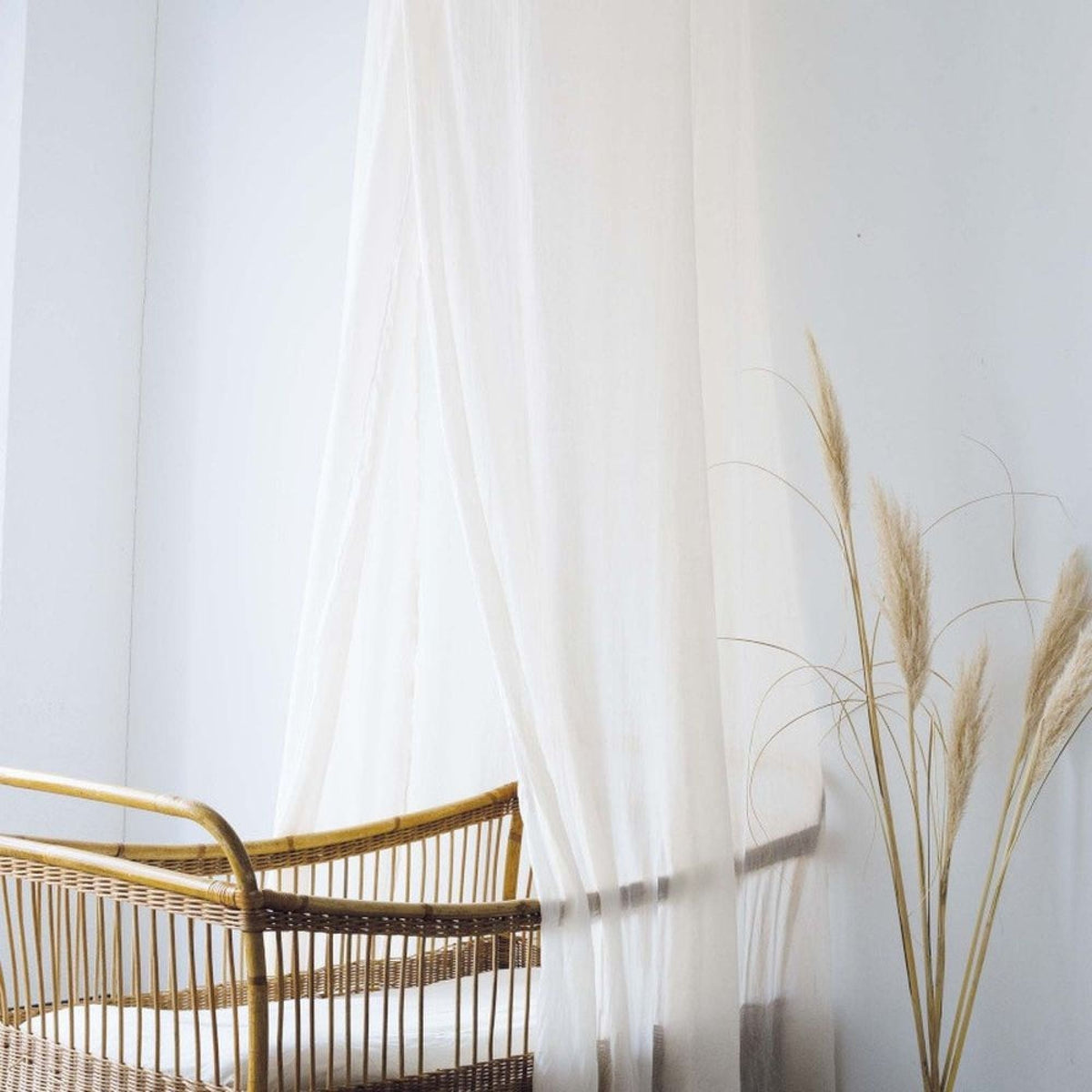 Cotton Baby Bed Canopy White