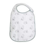 Trois Kilos Sept: 5-Pack Newborn Bibs – White & Grey (24 x 38 cm)