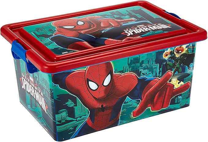 Storage Container Spider-Man Design Stackable Kids Box 35L