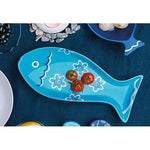 Ocean Spoon Rest - Hand-Painted Ceramic, Blue