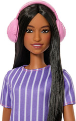 Mattel Barbie Fashionistas in Purple Striped Dress