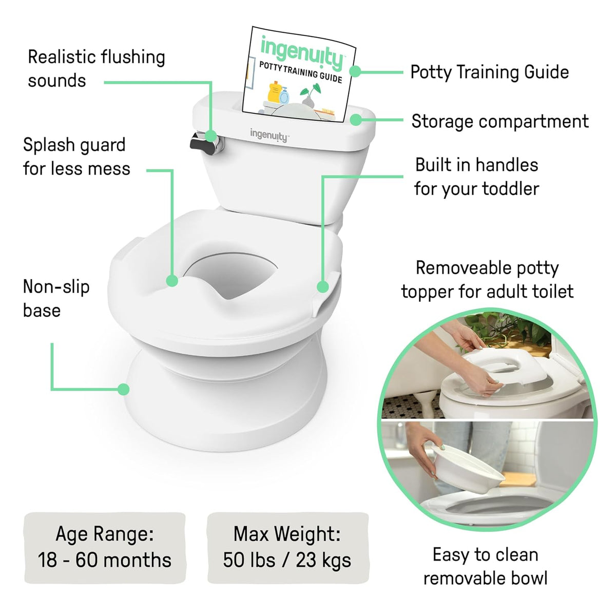 My Size Potty Pro Toddler Chair - White