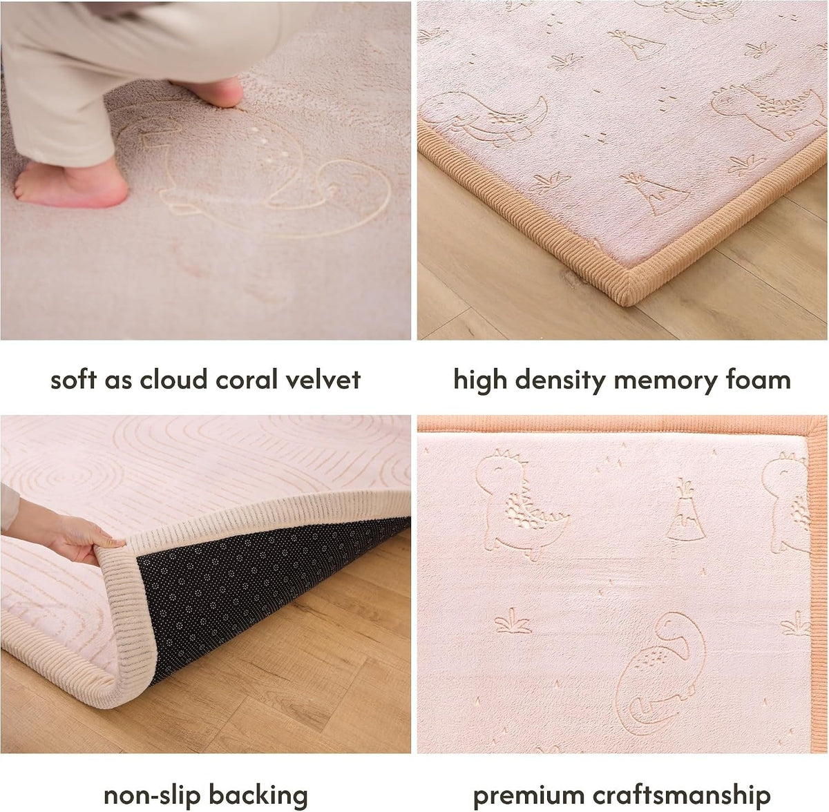 Hakuna Matte Premium Large Coral Velvet Play Mat