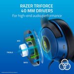 Razer Kraken V3 X Wired USB Gaming Headset: 285g Lightweight Build - Triforce 40mm Drivers - HyperClear Cardioid Mic - 7.1 Surround Sound - Chroma RGB Lighting - Fortnite Edition