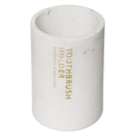 TOOTH BRUSH HOLDER LEA - Plastic Resin, White, 7.8 x 11 cm