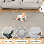 Hakuna Matte Premium Large Coral Velvet Play Mat – Grey