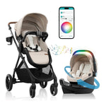 Evenflo®: Sistema de Viaje Shyft™ Intuiti+ con Revolve180™ LiteMax™ NXT y SensorySoothe™ – Champán