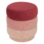 Beanbag Pouf "Sinan" - Tri-Color Round Pouf, 37.5 x 40 cm