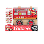 J'Adore Firefighter Truck Wooden Toy