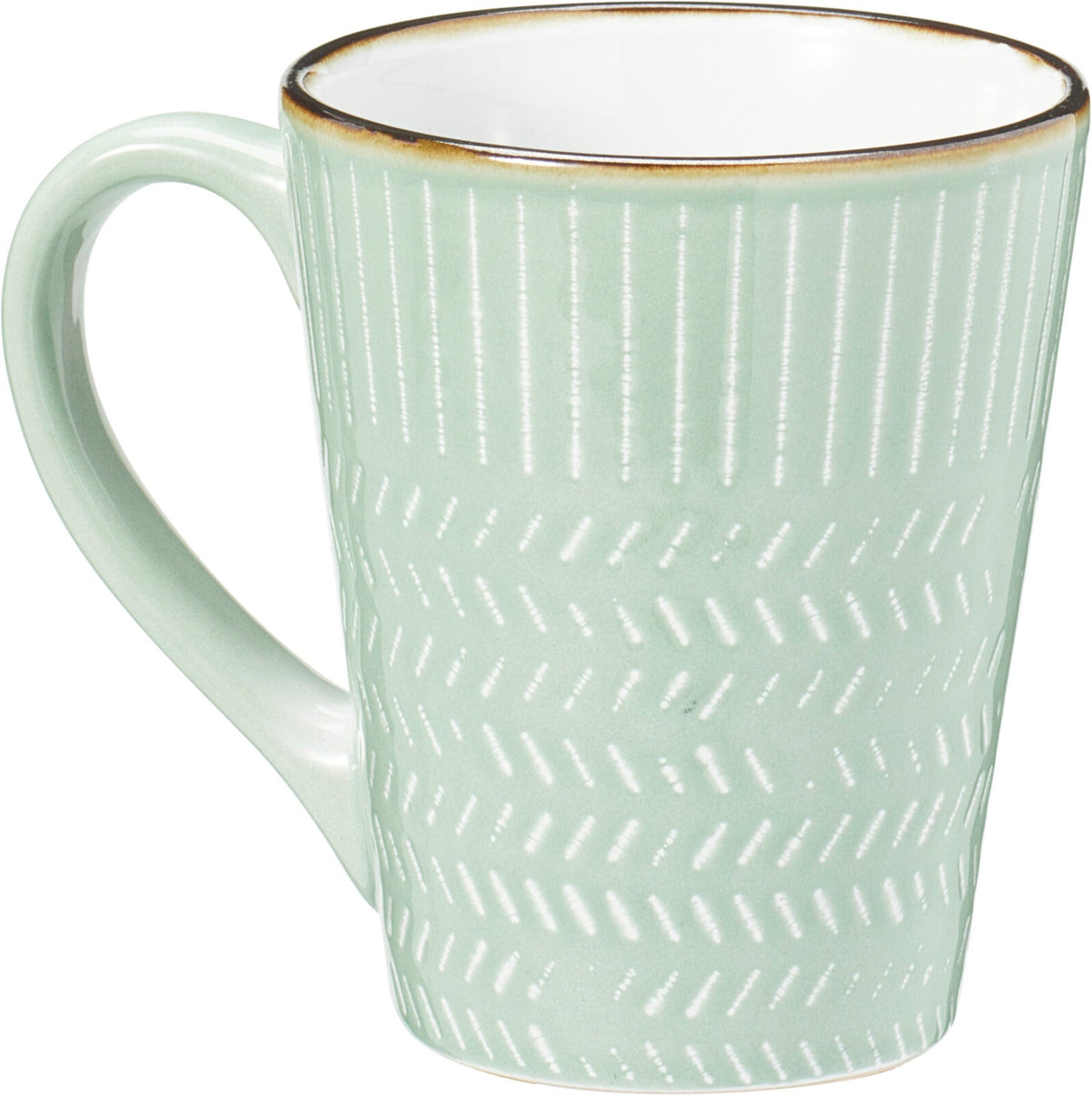 Stoneware Mug 300 ml Embossed Winter Garden Reactive Glaze