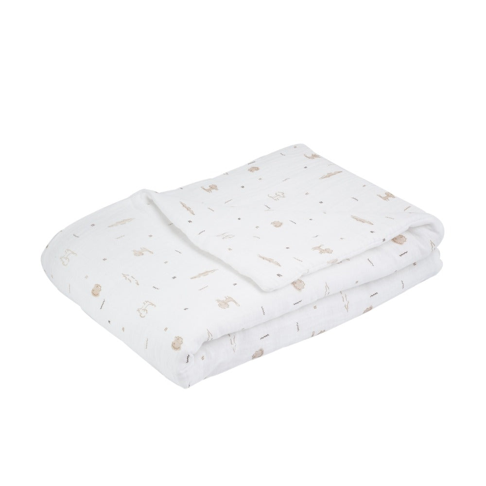 Cotton muslin baby blanket 75X100cm