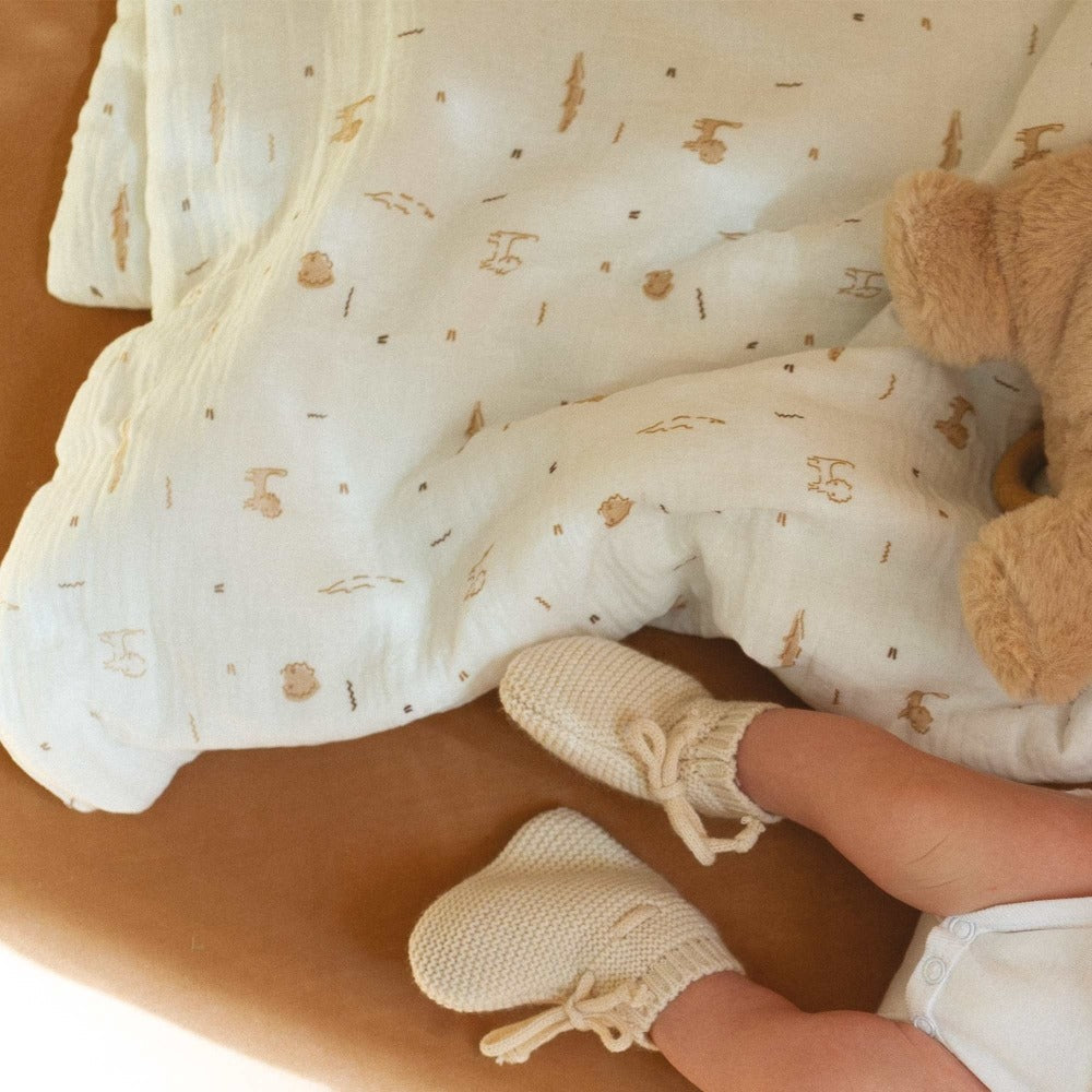 Cotton muslin baby blanket 75X100cm