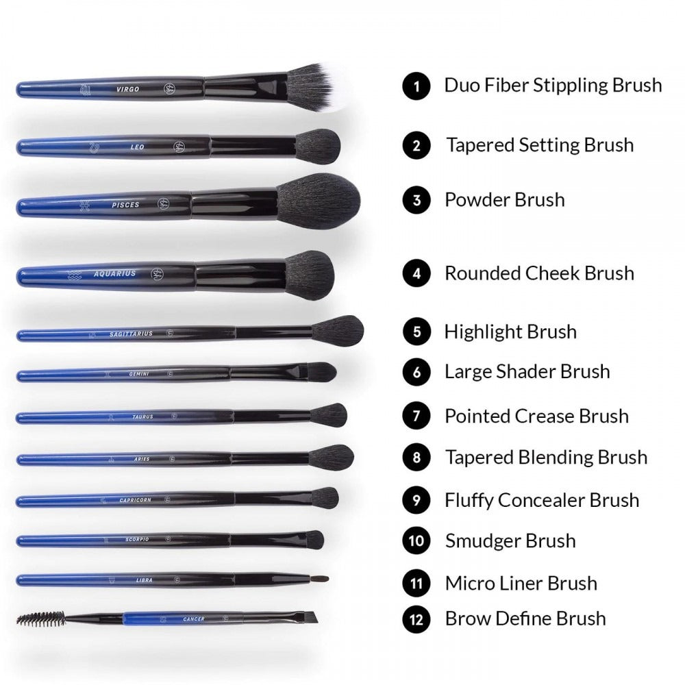 BH Cosmetics Mystic Zodiac Constellation 12 Piece Brush Set | Savonera Lebanon