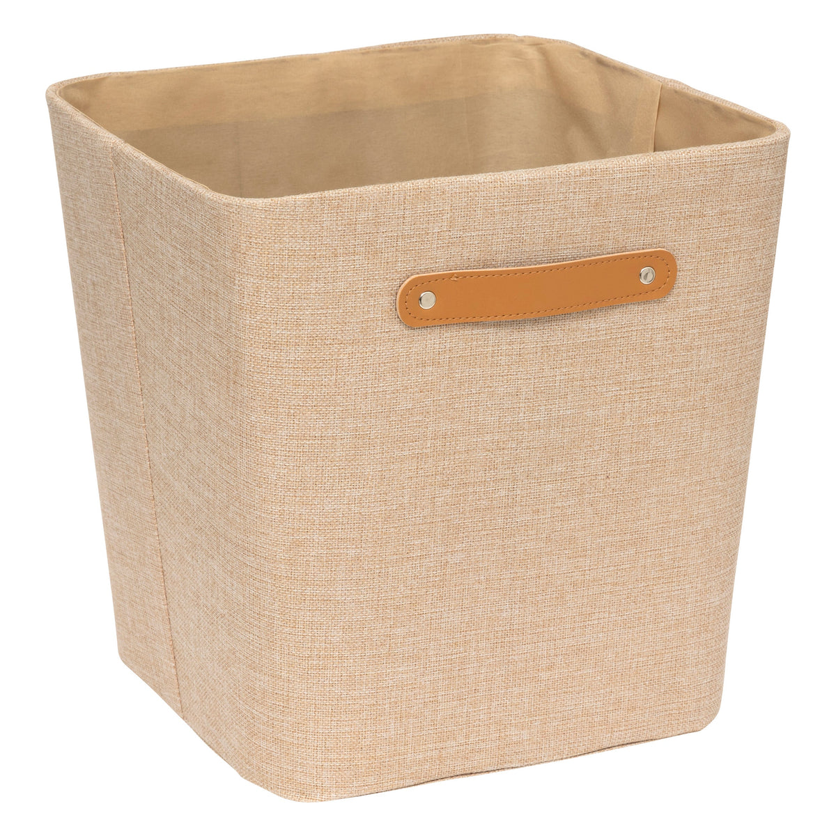 Fabric Storage Box 31cm - Square Polyester Organizer with Handle