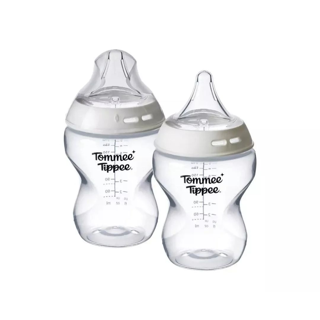 Tommee Tippee Natural Start Deep Latch 260ml Baby Bottles (Pack of 2 - 876/3174)