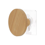 Bamboo Hook Rack No-Drill Wall Mount, Modern Colors, 2kg Capacity
