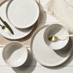 Sandy Spiral Side Plate, Glazed Beige Pottery Dessert Plate 21cm