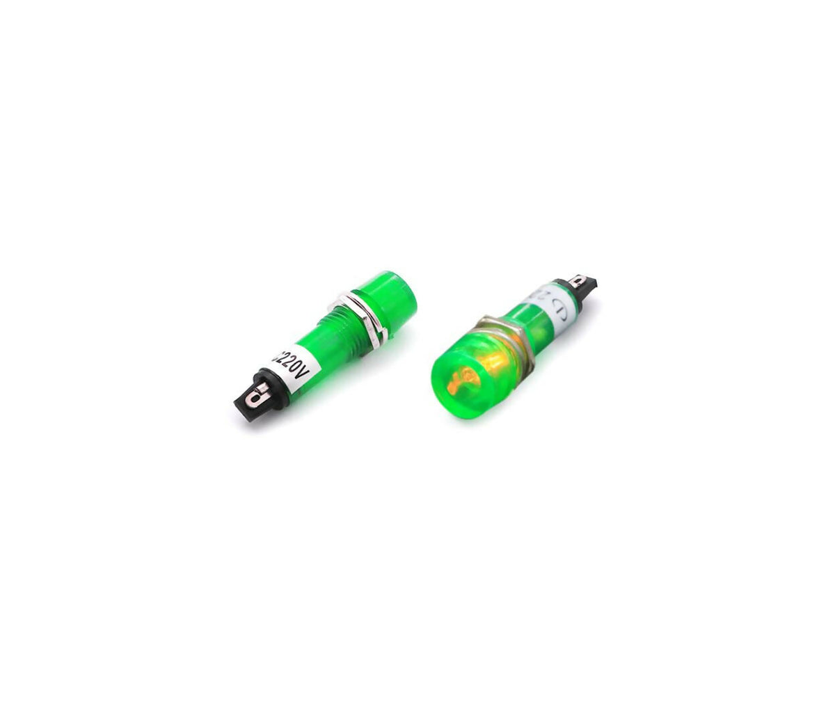 LED Indicator | 220V | 10mm | Green | Screw