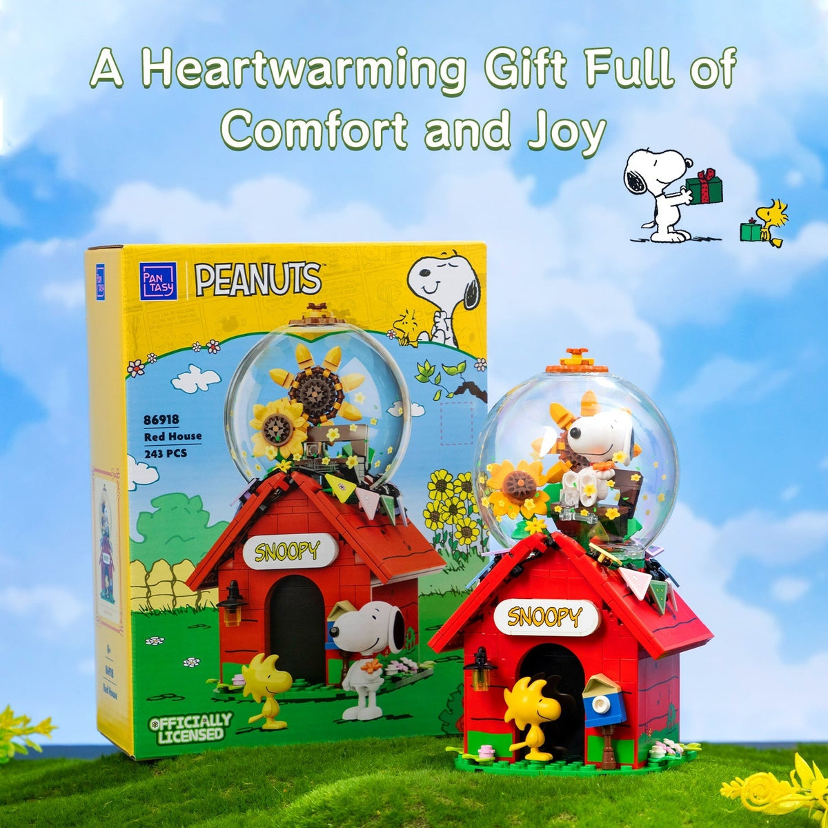 Pantasy Snoopy Red Doghouse Building Set