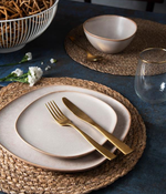 DBL Stone 12-Piece Porcelain Dinner Set with Reactive Glaze