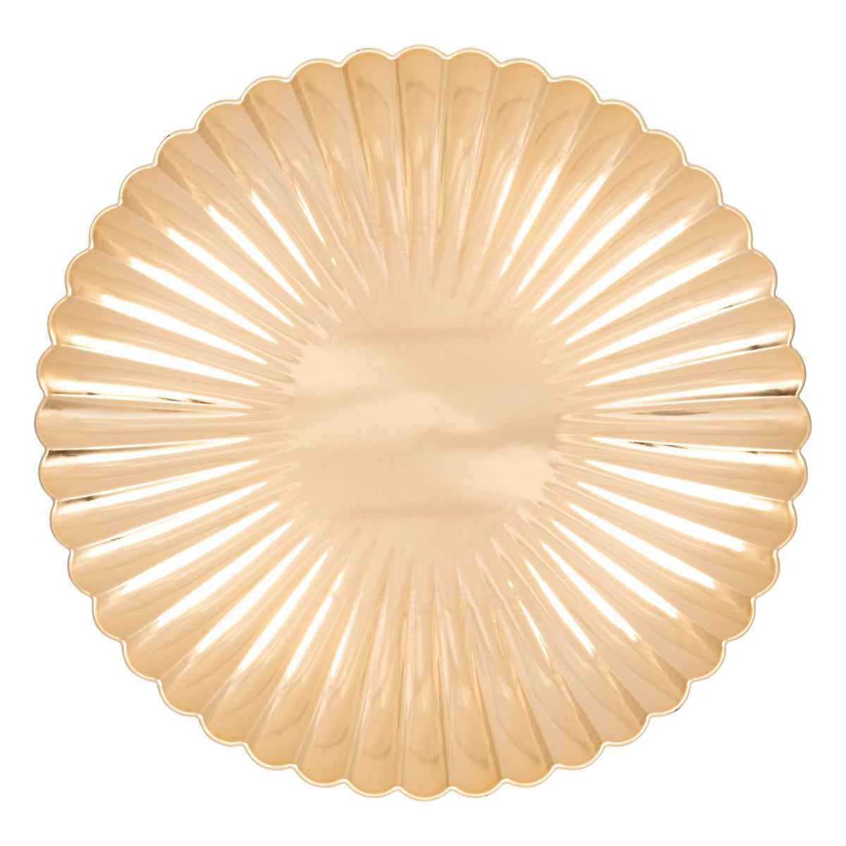 Flat Presentation 33 cm Shell Design Charger Plate - Gold, Silver