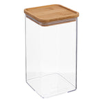 Square Storage Box with Bamboo Lid, 1.5L/2L