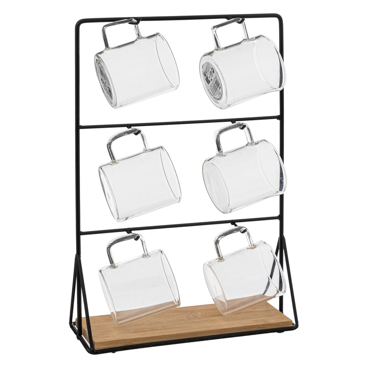 RACK 6 CUPS S MIA - Stylish 10CL Coffee Cups Set