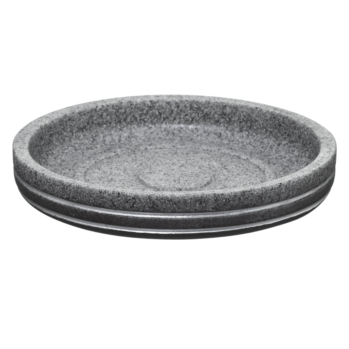 Polyresin Soap Holder, Silver, 12 cm