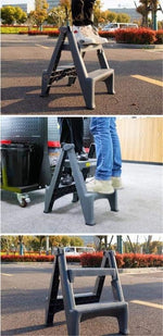 Two-Step Folding Ladder with Non-Slip Pedals