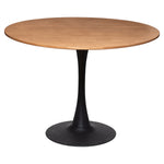 ELIAS Dining Table - Scandinavian Design, Oak Veneer, Metal Legs