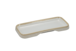 Rectangular Porcelain Board Beige Serveware for Appetizers and Sushi