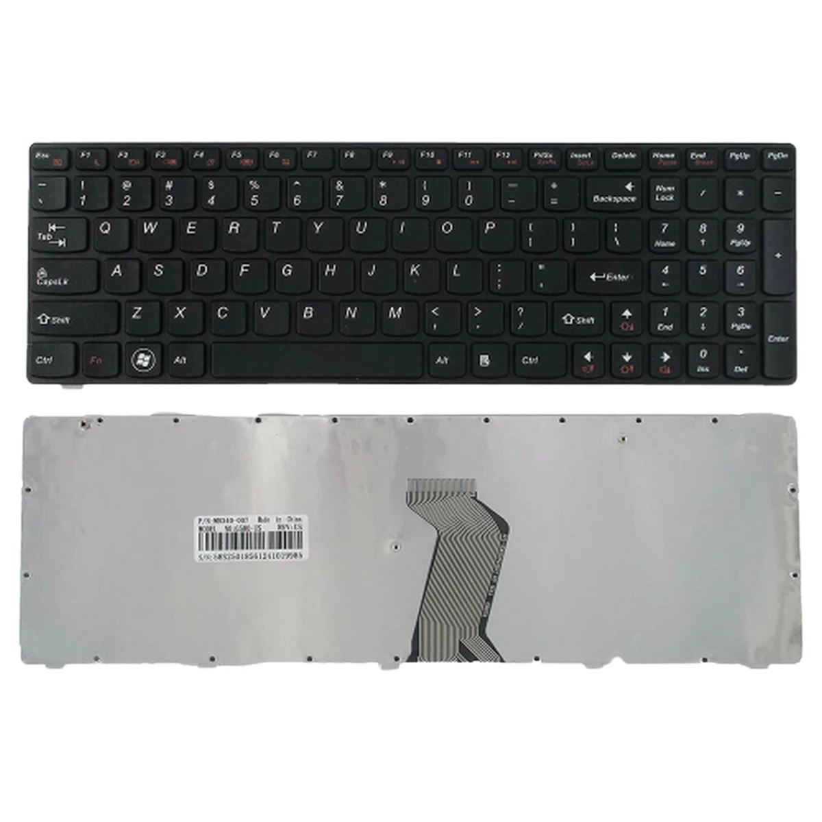 Keyboard Replacement Lenovo G580; V580; Z580 - US Layout - Black