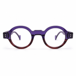Round eyeglasses purple