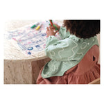BÉABA 2-in-1 Fabric Bib with Removable Sleeves – Sage Green