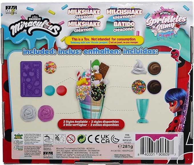 Zag Miraculous Ladybug Sprinkles n' Slimy Milkshake
