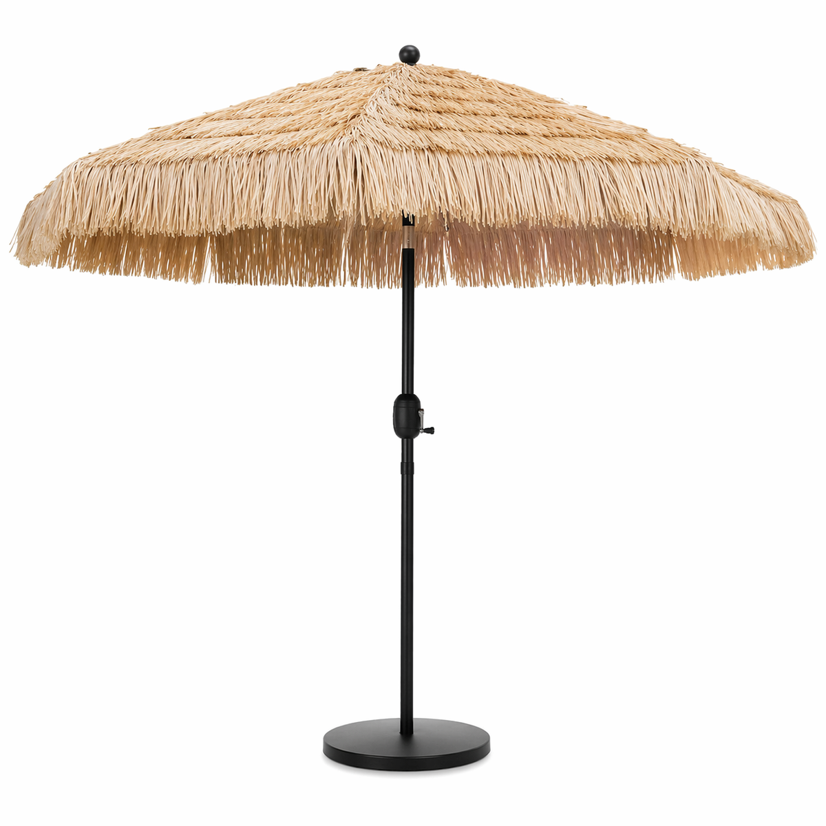Tropical Thatched Patio Umbrella 300 x 266 cm Natural Straw Canopy