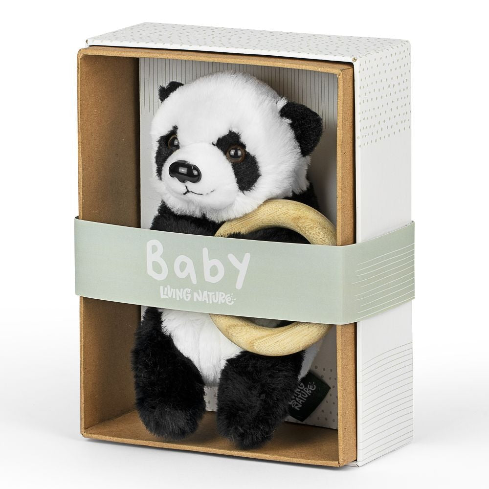 Living Nature Plush Toys - Panda With Ring