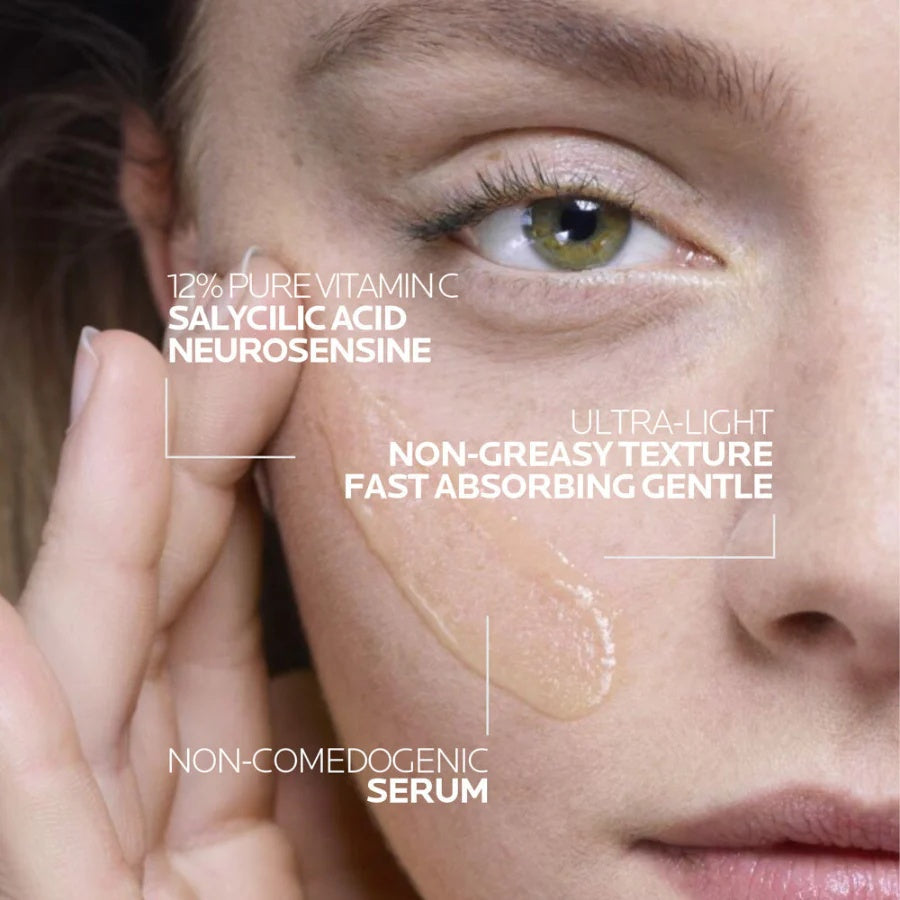 La Roche-Posay Pure Vitamin C 12 Anti-Wrinkle Serum 30ml | Brightening and Anti-Aging Vitamin C Serum