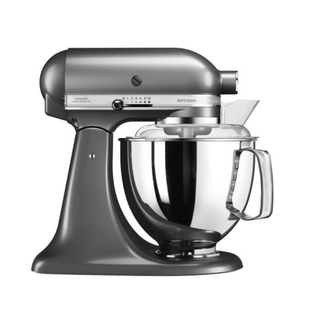 KitchenAid Artisan Tilt Head Stand Mixer 4.8L + PS + Prep Bowl + Flex Edge Beater - Medalion Silver