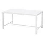 Outdoor Aluminum Garden Table 130 x 80 x 65 cm Gray