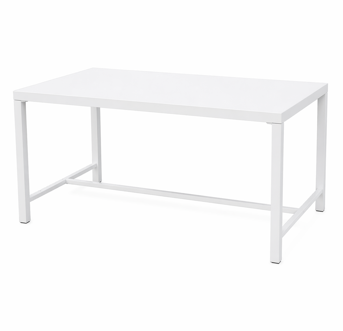 Outdoor Aluminum Garden Table 130 x 80 x 65 cm Gray