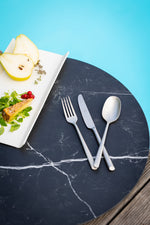 Stainless Steel Tablespoon with Sandblasted Finish, 20 cm Silver Kitchen Spoon